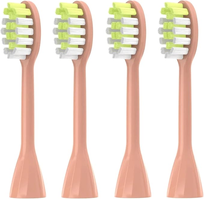 Compatible for 4Pack Replacement Toothbrush Heads Compatible with Ph One Soni Care Electric Head HY1100 HY1200 BH1022(4pcs Pink)
