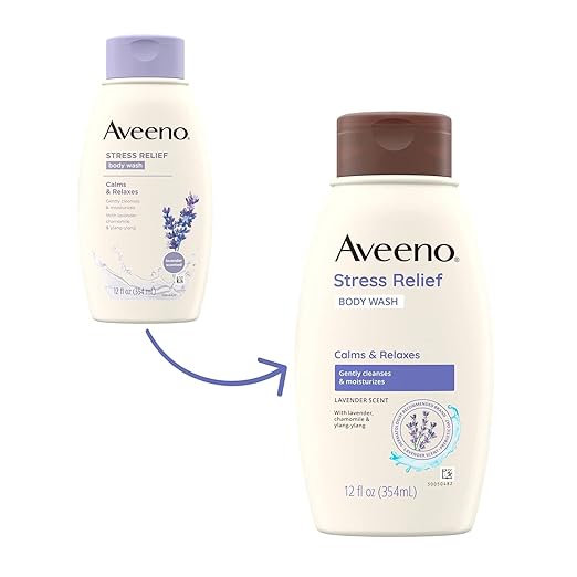 Johnson &amp Johnson 003955 Aveeno Stress Relief Body Wash 12 fl. oz. (Pack of 12)