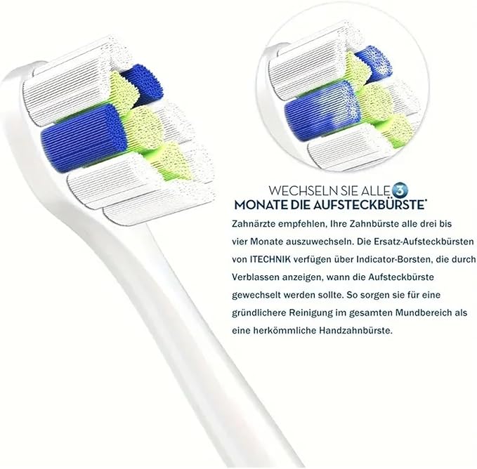 Compatible for Ph Soni Care W2 Optimal White H6063/67 Replacement Brush Heads Diamond Clean 3 6 9 Series Electric Toothbrush(4PCS)