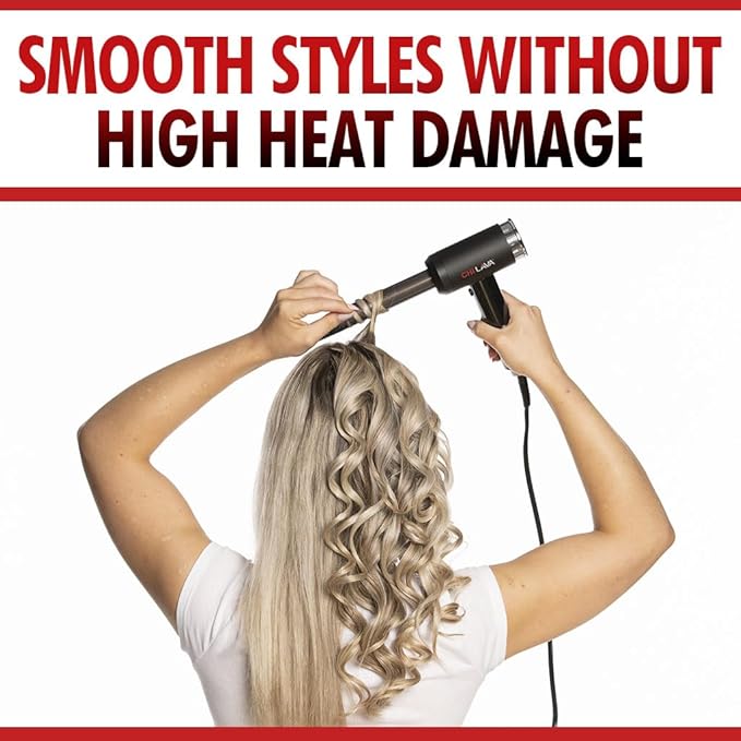 CHI Lava Curl Shot Hair Curling Wand For Voluminous Shiny &amp Long-Lasting Curls Lower Temperature Ergonomic Comfortable Design For Easy Use