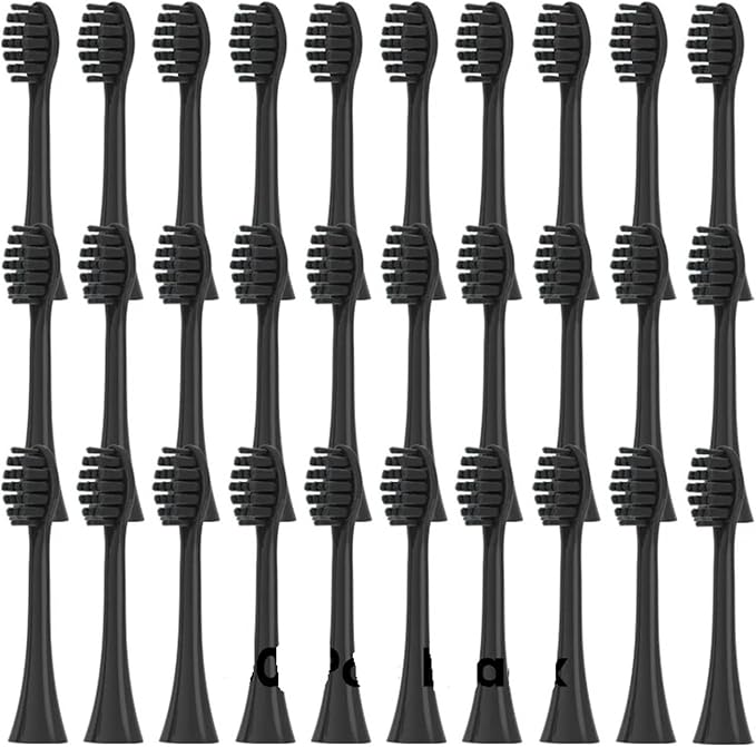 20/50/100 Pieces Toothbrush Heads Compatible for Apiyoo P7/Y8/SVP/Moon Electric Heads Vacuum Bristle Nozzle(50SolidBlack)