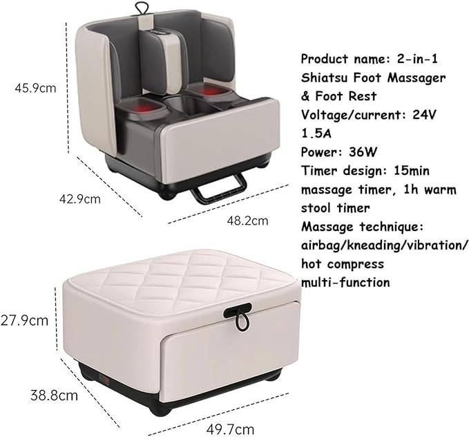 Foot Massager with HeatShiatsu Foot Massager Electric Feet Massage Machine for Plantar Fasciitis Neuropathy Circulation Electric Feet Massagers Machine for Women Men(Black)