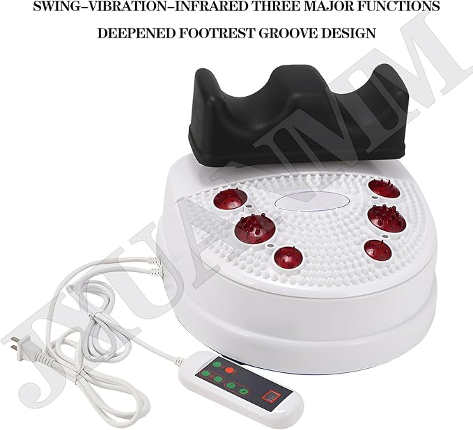 Fitness Blood Chi Machine Foot Leg Massager Passive Aerobic Exerciser for Vitality Swing Shaking Exercise with Wire Control 10 Gear Speed Adjustable