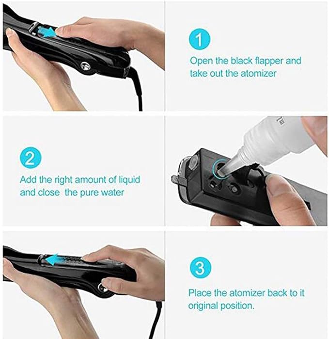 Professional Personalized Steam Hair Straightener Comb Fast Electric Steam Hair Straightener Brush with Removable Comb+Digital LCD+5 Level Adjustable Temperature+Auto Temperature Lock (Black)