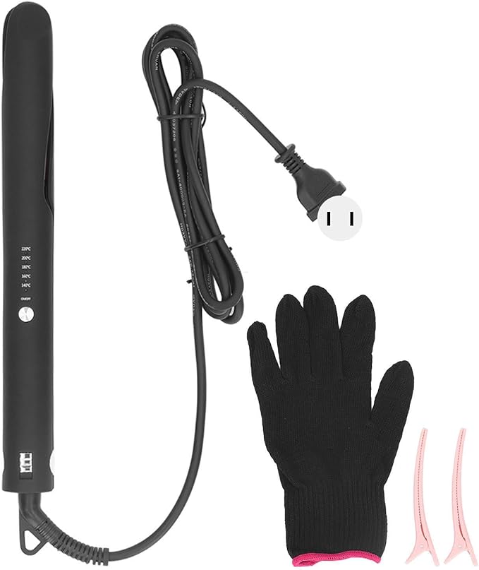 Pongnas 2 in 1 Hair Straightener Curler Professional Ceramic Flat Iron with Twisted Structure Design for Easy Styling Adjustable Temperature Control 320 450 Auto Shut Off (US Plug 500W)