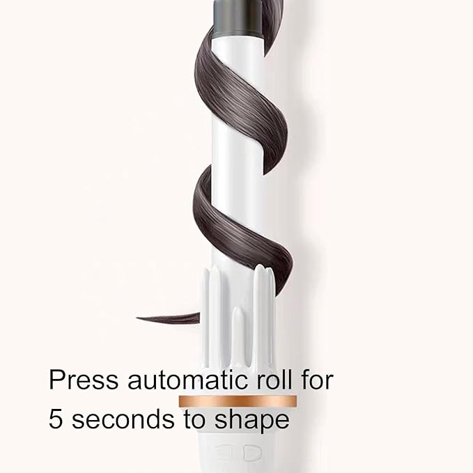 Automatic Curling Iron – Wireless Hair Styling Curler Wand Multi Temperature Curling Tool | Portable 360 Rotating Curling Device Anti tangles Heat Hair Roller for Short Thick Volume