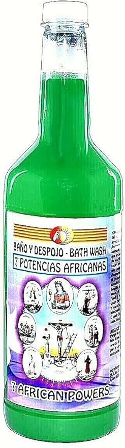 1 Bottle Extra Large 7 African Powers 7 POTENCIAS AFRICANAS Bath WASH BANO Y DESPOJO 32OZ Spiritual Magick Wicca