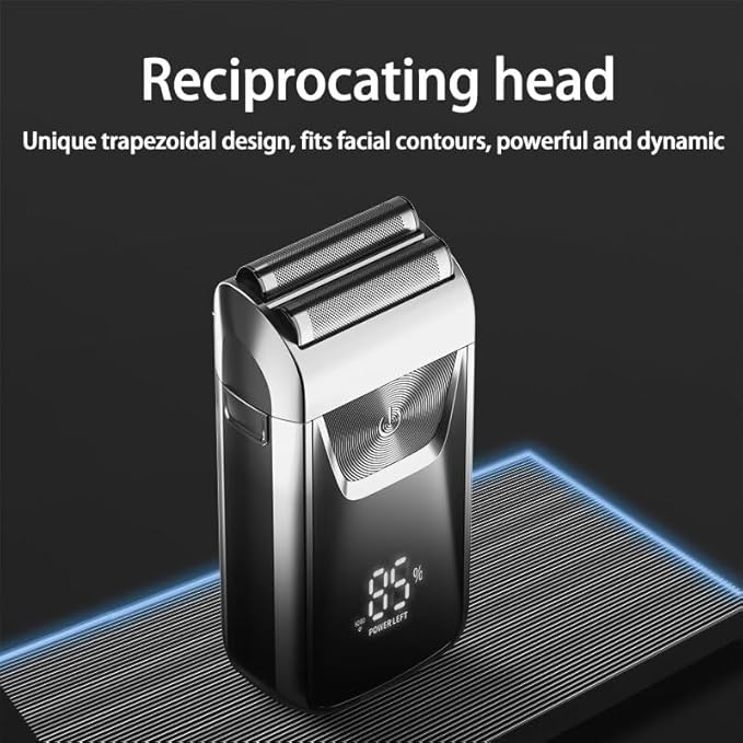 Men's Shaver Electric Razor Electric Shaver Rechargeable Shaving Machine for Men Shaver Beard Razor Wet-Dry Use Beard Trimmer Hair Trimmer (Color : Gold)