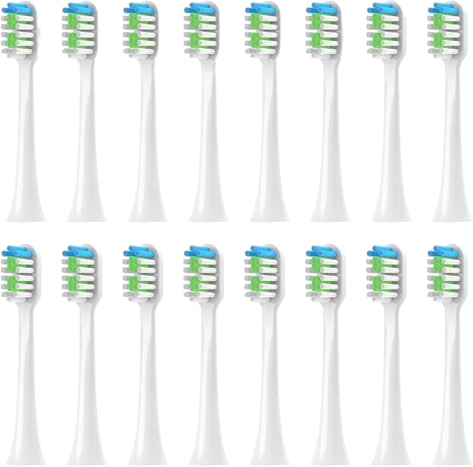 16pcs Replacement Toothbrush Heads Compatible for ROAMAN T3/T5/T10/T10S/T20/E7/V5(16pcs White)