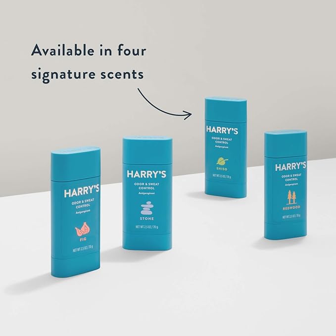 Harry's Antiperspirant Deodorant Sweat &amp Odor Control Antiperspirant for Men Redwood 2.5 oz Pack of 3