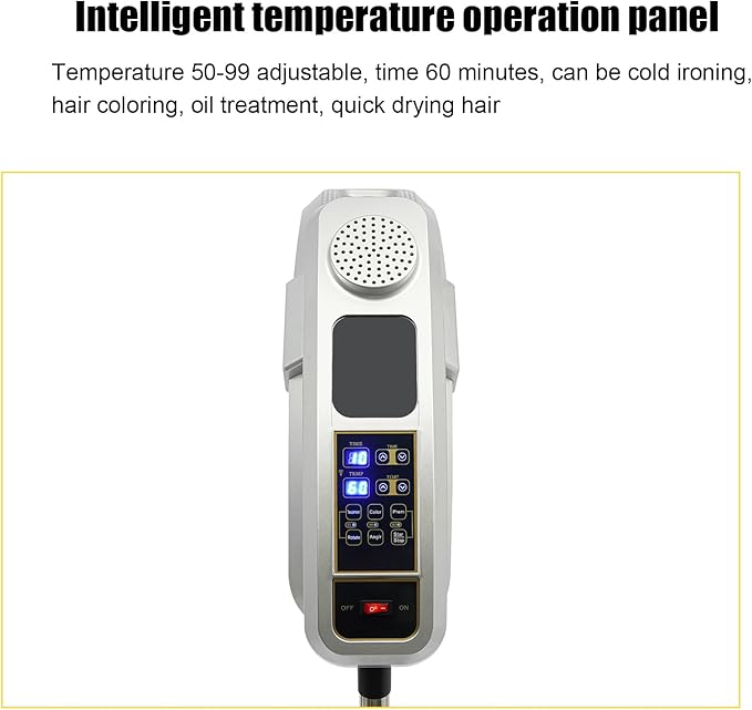 Standing Hair Dryer Adjustable Vertical Hairdressing Heater Professional Salon Equipment With Rolling Wheels | 360° Rotating Head | Intelligent Temperature &amp Time Control | Adjustable Angle | Si