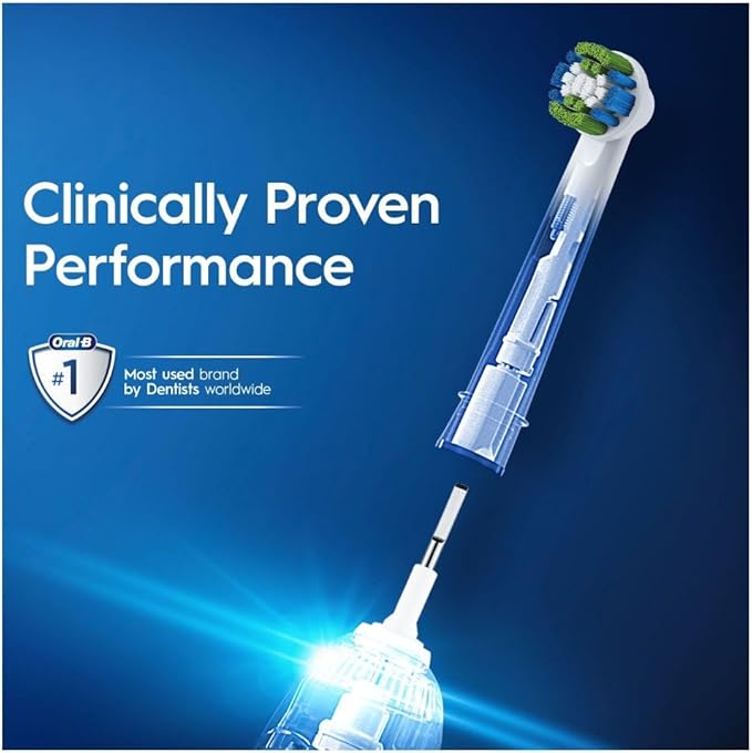 Oral-B Precision Clean Electric Toothbrush Head with CleanMaximiser Technology Excess Plaque Remover Pack of 12 Toothbrush Heads Suitable for Mailbox White