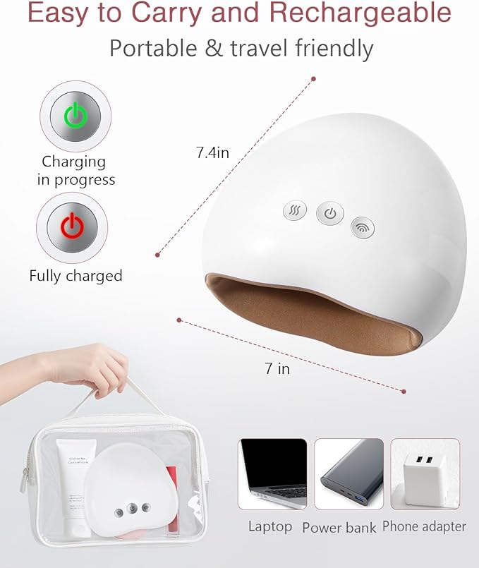 LOFICOPER Electric Hand Massager Cordless Hand Massager with Heat and Compression 3 Intensity Levels Rechargeable Hand Massage Tool for Men Women Relaxation
