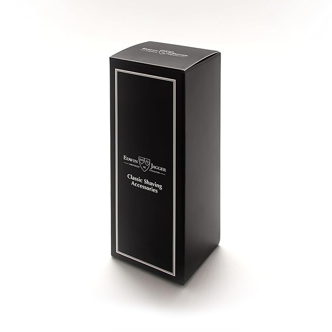 Edwin Jagger DES87RCBLAMZ Double Edge Safety Razor Ivory Rubber Coated Short Handle