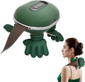 4D Wireless Massager Shiatsu Deep Tissue Relief with Heat Smart Neck Shoulder Massager Kneading Massage Cervical Relaxer Pillow Portable Electrics Cordless (Green)