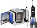 MySmile LP233 Pro Electric Water Flosser Lightning Silver and LP221 Cordless Water Flosser Midnight Black Combo