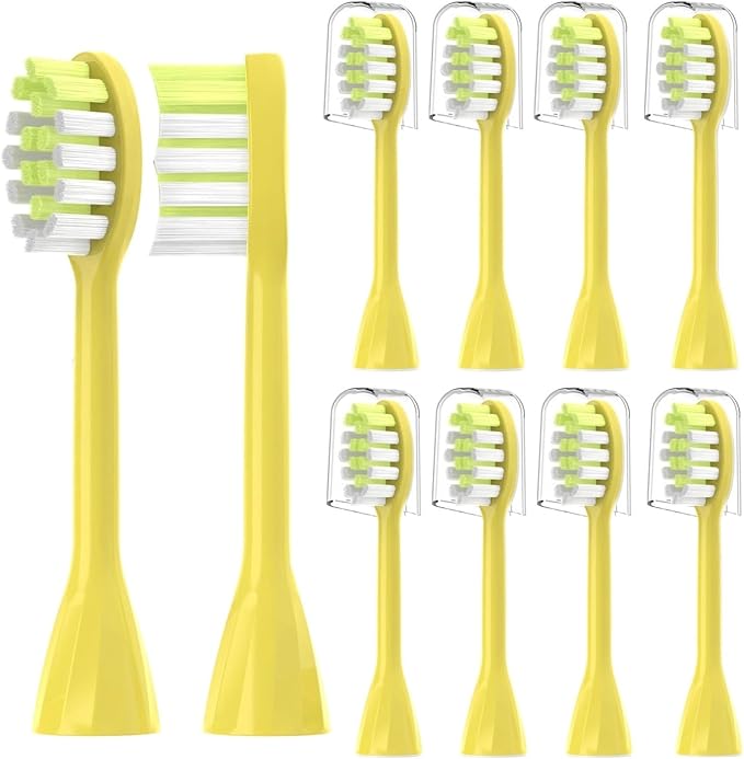Replacement Toothbrush HeadsCompatibility for Ph One Care Head HY1100 HY1200 BH1022(8pcs Yellow)