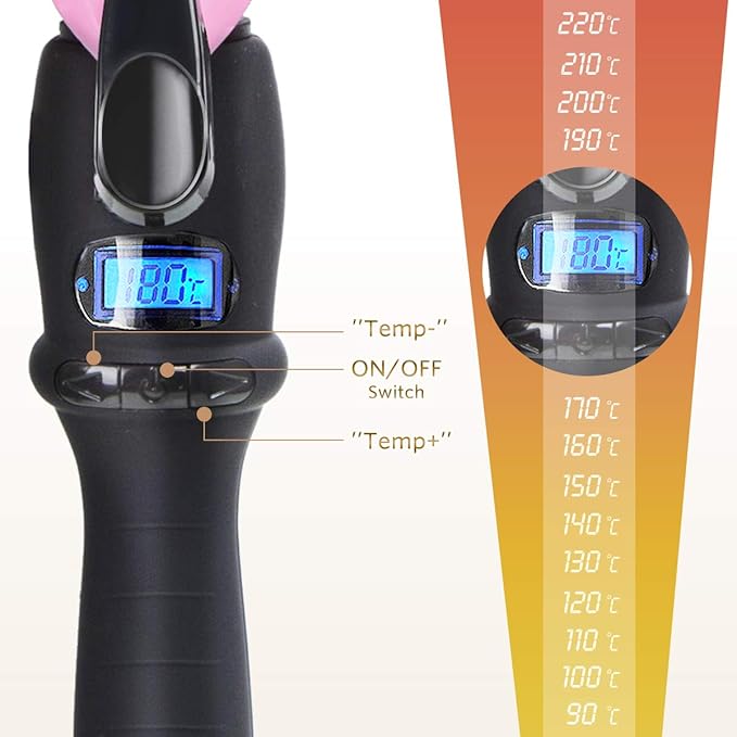 3 Barrel Curling Iron Hair Curling Wands Hair Curler 25mm Curl Hair Styling Irons Hair Crimper Deep Waver for Curler with Temperature Control 1inch Curl for All Hair Type