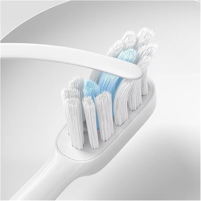 T301/T302 Sonic Electric Toothbrush Head 3/6pcs Soft Compatible for T301 Brush Teeth Nozzles(3PCS Blue)