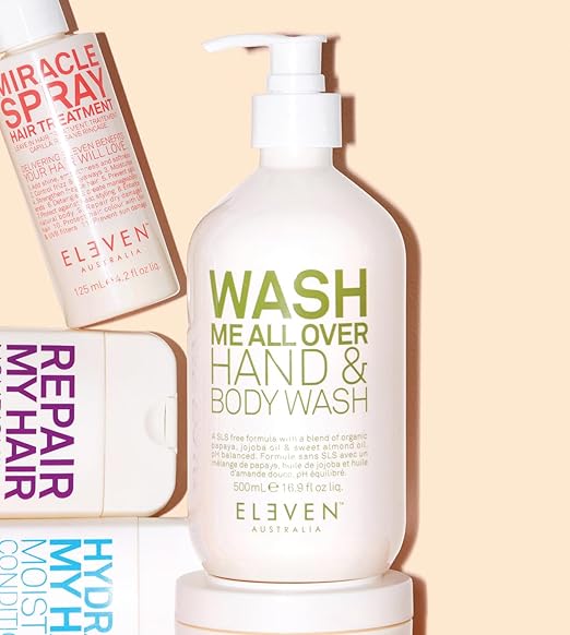 ELEVEN AUSTRALIA Wash Me All Over Hand &amp Body Wash - Moisturizing Body Soap for Soft Skin Gentle Cleansing for Women and Men Suitable for All Skin Types Refreshing Scent