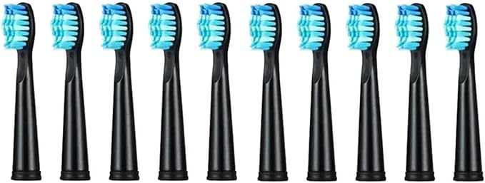 Replacement Brush HeadsCompatible for Toothbrush FW/SG 507/508/515/551/917/959/908(10pcs Black)