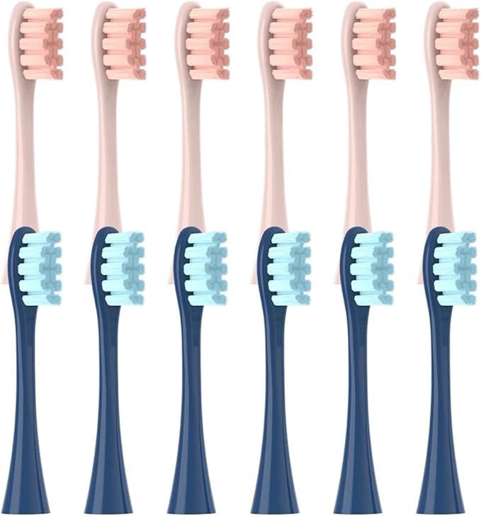 Replacement Brush HeadsCompatibility for Oclean X/X PRO/ Z1/ F1/ One/Air 2 /SE Electric Toothbrush 12PCS(6Pink6Blue)