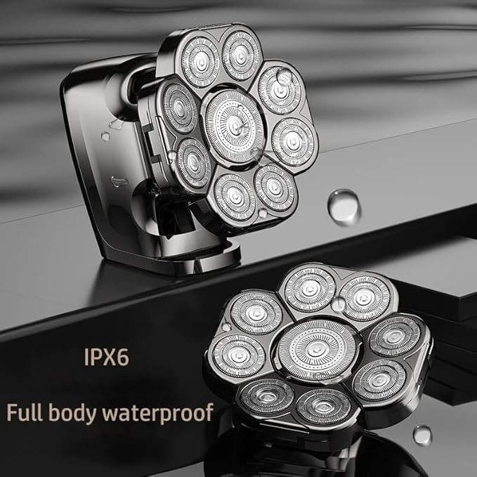 Head Shavers for Bald Men Grooming kit 6in1 Head Electric Shaver for Men Beard Hair Trimmer Facial Razor Body Bald Shaving Machine Wet Dry Rechargeable (Color : 6 in 1)