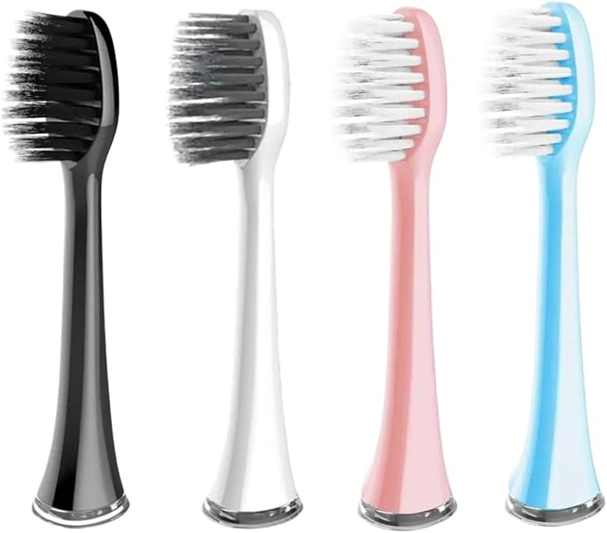 Replacement Toothbrush Heads for Basic Accessories Nozzles Bristles(8pcs Black)