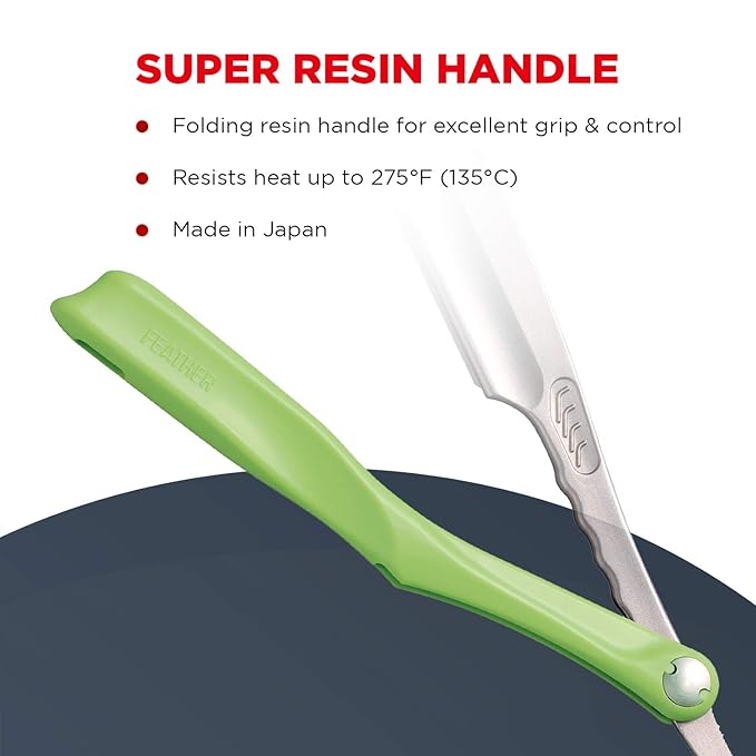 Feather Artist Club Lime SS Folding Handle Razor
