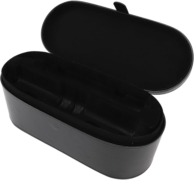Hair Styling Tool Storage Bag Impact Proof PU Leather Portable Hair Dryer Carrying for Home Travel - Stylish Hair Tools Organizer (Style 1)