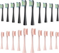 Replacement Brush Head Compatible with Oclean X/X Pro/SE+/ Air / Z1 / F1 / One Electric Toothbrush Soft Bristle Brushes Replaceable Head Fit Sonic(10 Black 10 Pink)