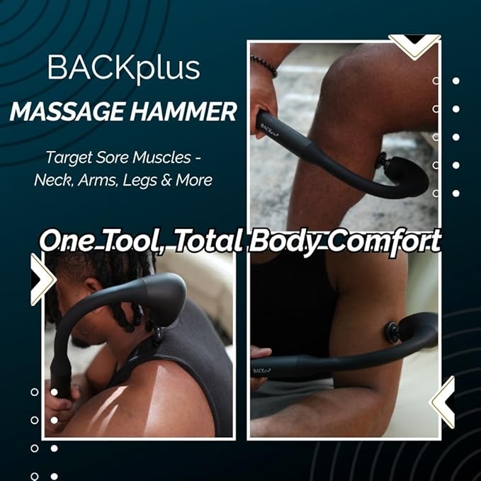 Hammer Full Body Massager - Cordless Percussion Deep Tissue Massager - Handheld Muscle &amp Pain Relief Device - Experience Professional-Grade Relief from Muscle Tension