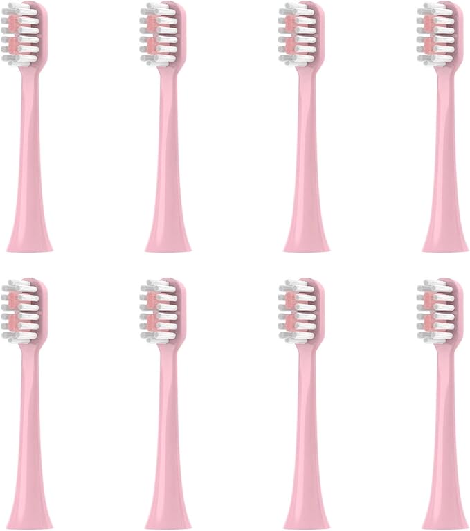 Compatible for Replacement Toothbrush Heads for Sarmocare S100 S200 S600 S700 S800 S900 S710 S820 S910 Electric for Hyundai X100(8pcs Pink)