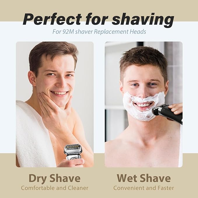 92M Electric Replacement Shaver Head Compatible with Series 9 Shaving Razor Head Suitable for S9 9290cc 9291cc 9370cc 9376cc 9293s 9260s 9295cc 9385ccfor men.