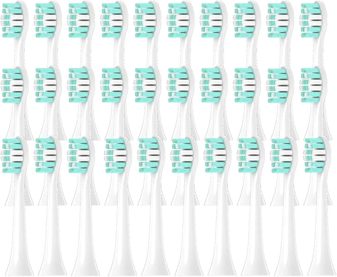 CompatibleReplacement Toothbrush Heads for Philips HX3120 HX3130 HX3216 HX3226 HX3240 HX3250 HX3260 HX363 Soft Bristle Brush(PHILIPS-30pcs)