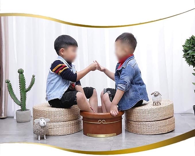 Foot Tub Wooden Foot Basin Household Gift Foot Soaker TubWooden Foot SoakWooden Foot BasinSolid Wood Foot Tub Pedicure Bowl Spa Massage Pedicure Barrels Household Foot Bath Barrel Household Items D