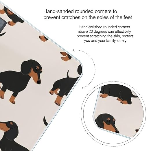 Smart Scale for Body Weight Automatic Switch Digital Bathroom Weighing Scale Cartoon Dachshund Weiner Dog Pet Dogs