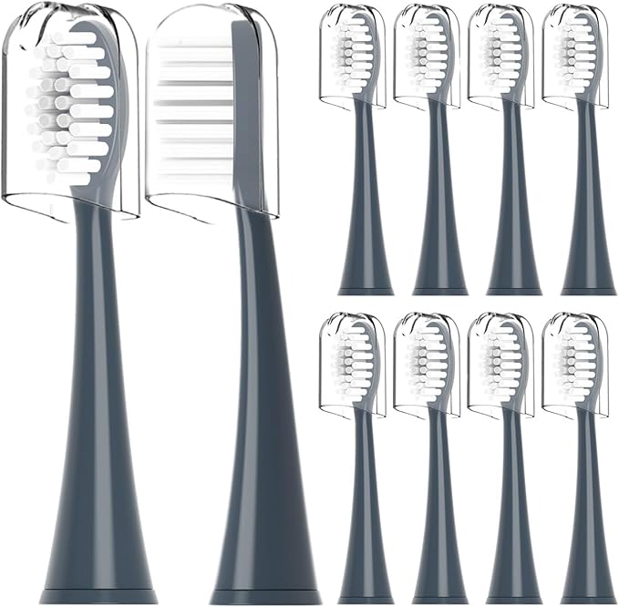 Replacement Toothbrush HeadsCompatible for Black Series Electric(10pcs)(Gray)