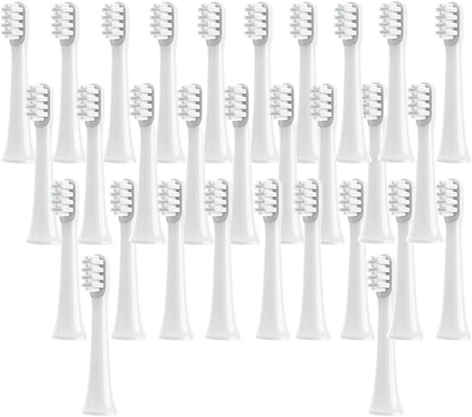 Compatible for T100 Replacement Toothbrush Head16/20/30PCS(White-30pcs)