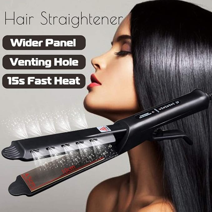 Ceramic Tourmaline Ionic Flat Iron Hair Straightener Flat Iron for Hair Professional Glider Hair Straightener Ceramic Flat Iron for All Hair Types Wet &amp Dry Using