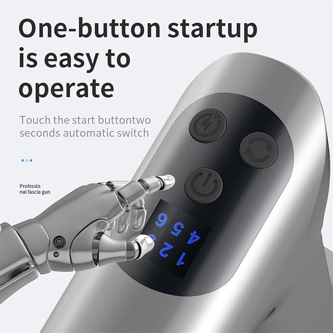 OUSIKA Handheld Electric Massager Double Head Massage Gun Electric Fascia Gun Deep Tissue Neck Body Back Muscle Massager for Fitness Relaxation Health Care Fitness and Relaxation Equipment Massager (