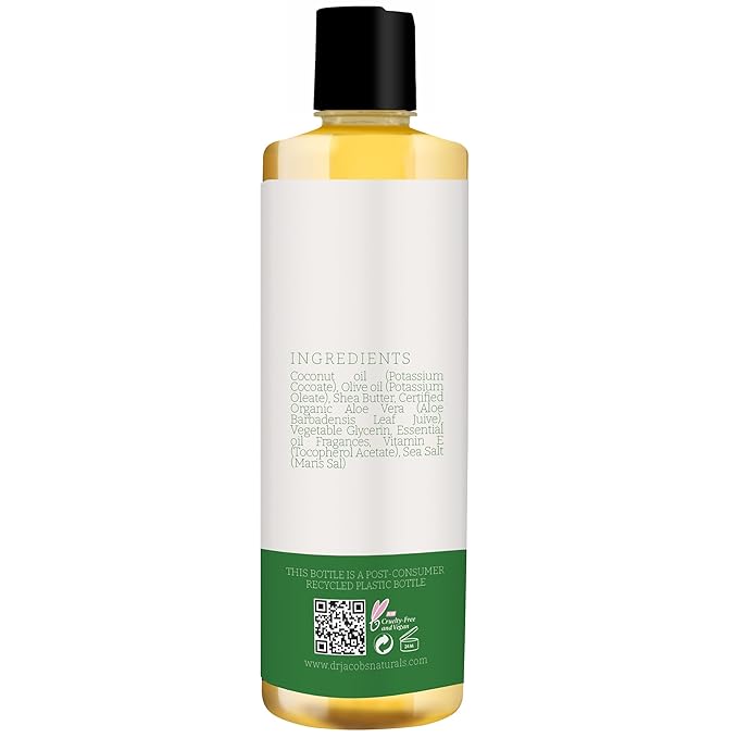 Dr. Jacobs Naturals Pure Castile Soap Liquid Body Wash Lavender - Plant Based Soap Infused with Vitamin E and Aloe Vera to Moisturize Dry and Sensitive Skin - Made in the USA - 32 oz Pack of 3