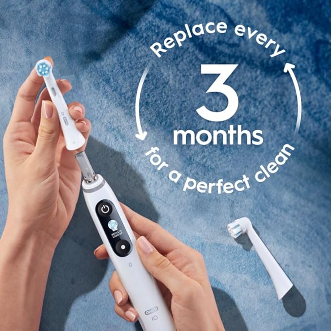 Oral-B iO Series Gentle Care Electric Toothbrush Replacement Brush Heads for an Oral-B Electric Toothbrush 4 Count White