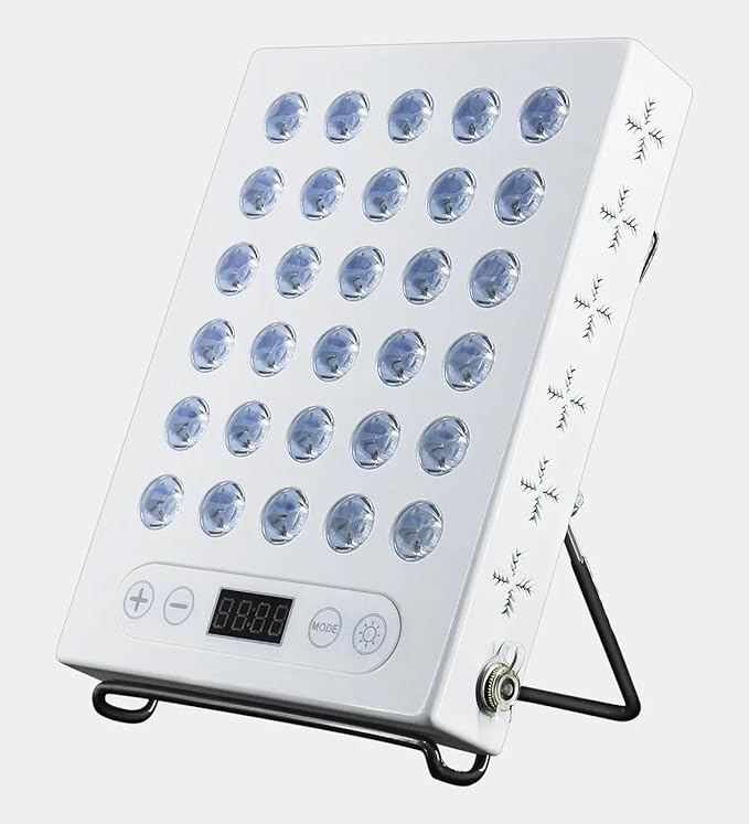 Red &amp Near Infrared Light Panel for Half Body and Targeted Area – Therapy Device 660nm 850nm (150 Watts - 30 LEDs)