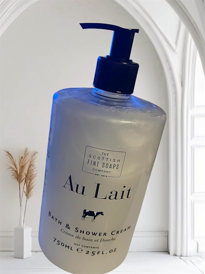 The Scottish Fine Soaps Company Au Lait Bath and Shower Cream White 750ml/25fl oz crème de douche