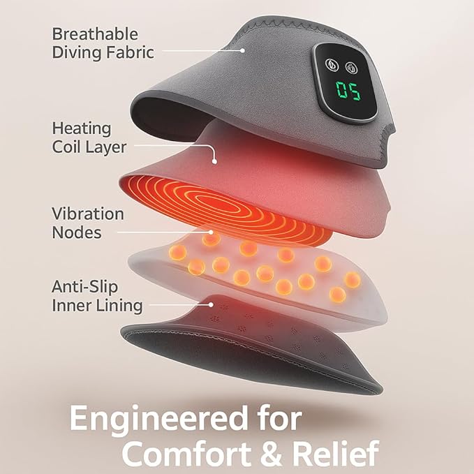 2026 New Upgranded Foot Revive Massager for Neuropathy Portable Triple Method Heated Ankle Wrap with Extension Strap 3 Vibration Modes 5 Heat Levels for Foot Relaxation (1 pcs)