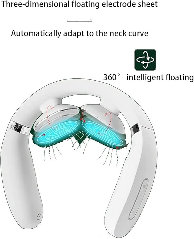 Neck Massager with Heat Cordless for Pain Relief Portable Relaxer Smart Cervical Use at Office Home Outdoor Gifts for Mother Father