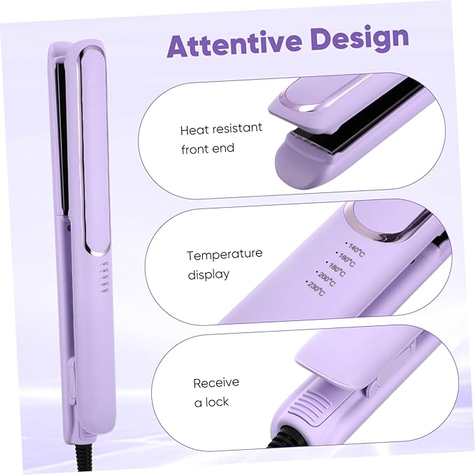 Dual Use Hair Straightener and Curler Temperature Hair Styling Tool for Versatile Hairstyles Settings Sleek Design US Plug for All Hair Types