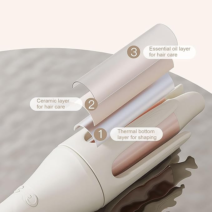 Automatic Hair Curler – 32mm Rotating Barrel Ceramic Coated Styler Negative Ion Technology | Auto Curling Wand with Auto Shutoff Effortless Waves for Long Short Hair Styling Tool