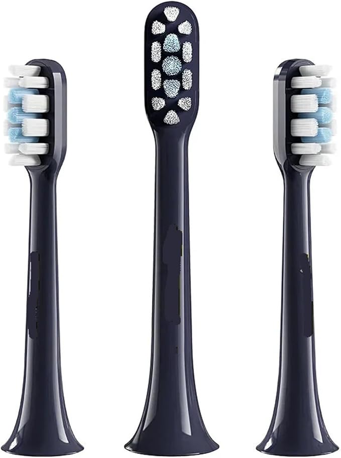 Compatible for Mijia Electric Toothbrush Head T100 T200 T300 T301 T302 T700 Replacement Heads Soft Bristle Brush(3pcs Blue T301 T302)